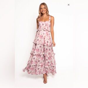 Petal & Pup Pink Lillie Tiered Ruffle Maxi Dress